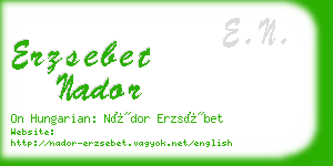 erzsebet nador business card